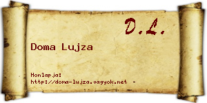 Doma Lujza névjegykártya
